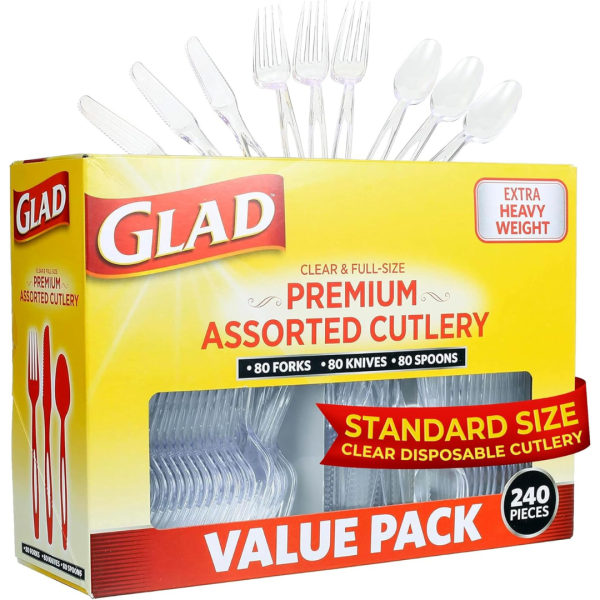 240-Piece Glad Premium Assorted Plastic Cutlery Online now