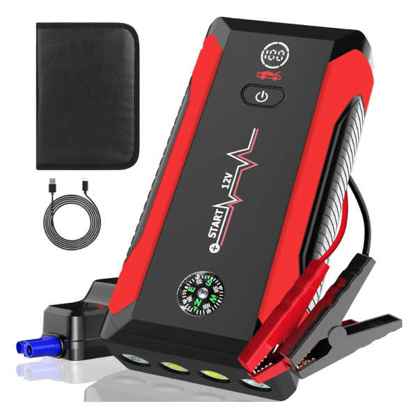 Jaopae 12V Portable Car Jump Starter With 4 Modes Flashlight on Sale
