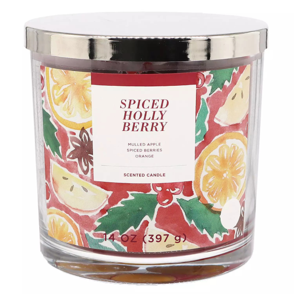 Sonoma Goods For Life 14-oz. Spiced Holly Berry Single Pour Candle Cheap