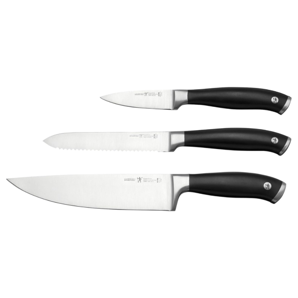 3-Piece Henckels Stainless Steel Forged Elite Razor-Sharp Kitchen Knife Set Hot on Sale