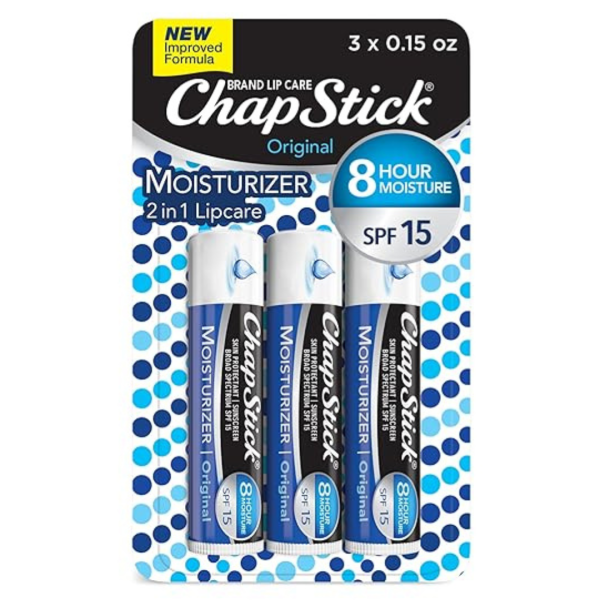 3-Count ChapStick SPF 15 Lip Moisturizer And Skin Protectant Hot on Sale