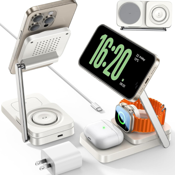 Lisen 3-in-1 Magnetic Wireless Charging Station with 20W Wall Adapter Online