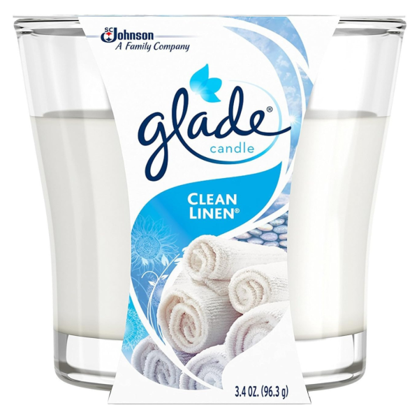Glade Clean Linen Candle Jar (Air Freshener, 3.4 Oz) For Cheap