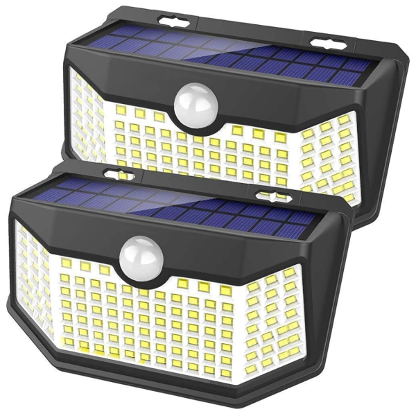 2-Pack IP65 Waterproof Solar Motion Sensor LED Wall Lights Fashion