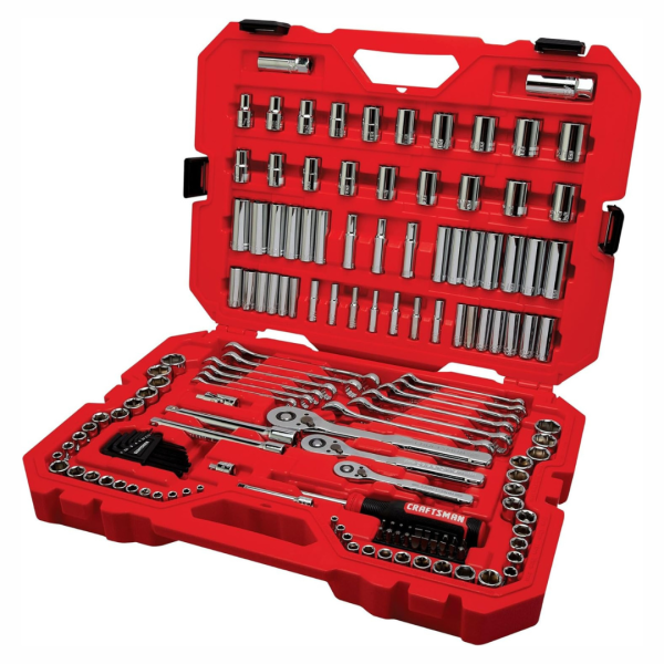 159-Piece Craftsman 1 4, 3 8 & 1 2   Drive Metric & SAE 6 Point Auto Mechanic s Tool Set on Sale
