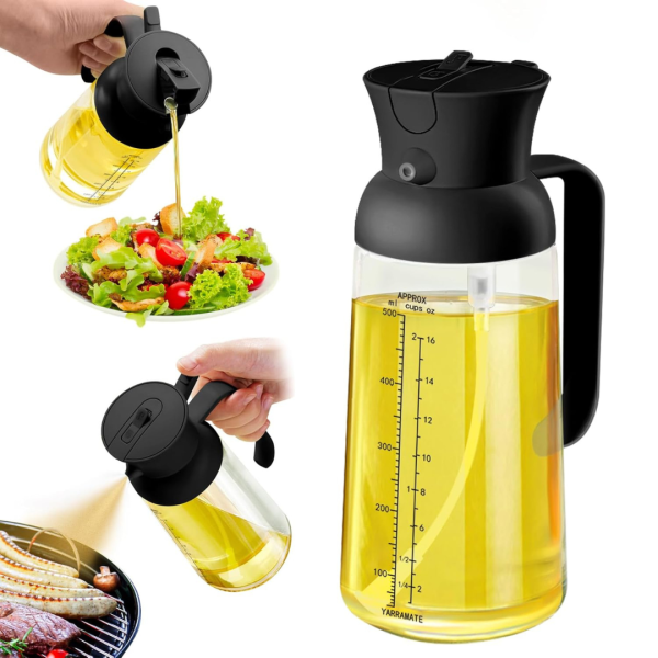 18oz YRRAMATE 2-in-1 Olive Oil Sprayer Dispenser Online Sale