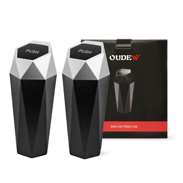 2 Pack New Leakproof Car Trash Can With Lid Fashion