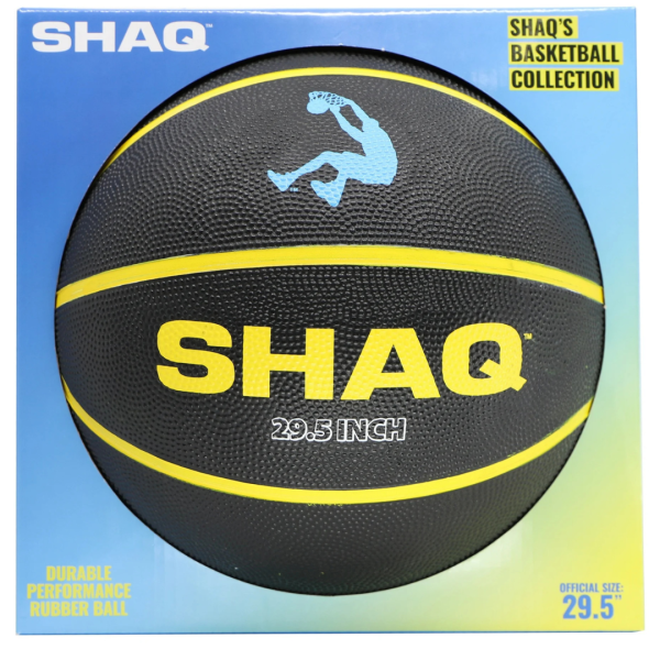 SHAQ Official Sized Basketball (29.5 , Black And Yellow) For Cheap