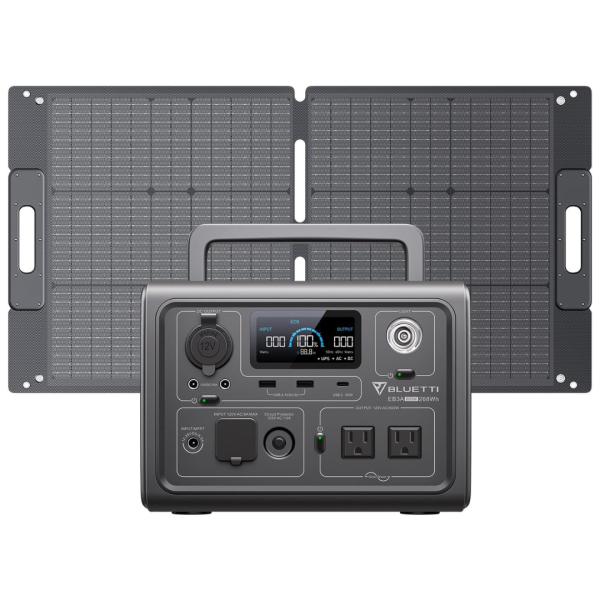 Bluetti EB3A Solar Generator with 100W Solar Panel Sale