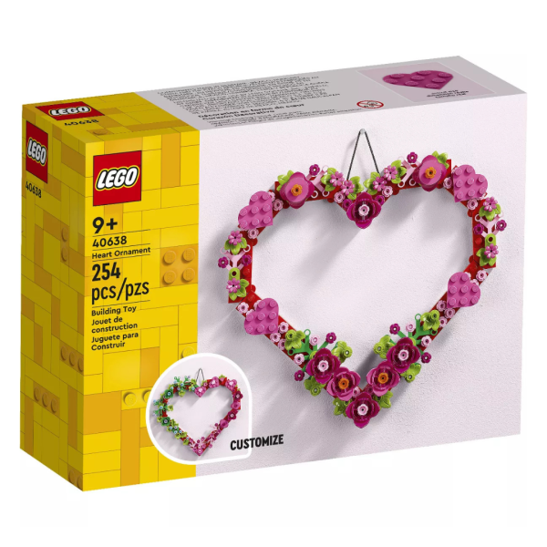 Lego Heart Shaped Artificial Flowers Ornament Building Toy Kit Online