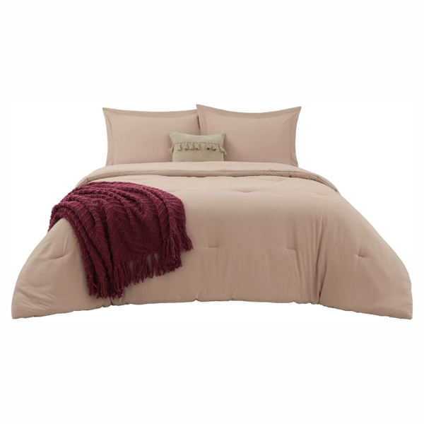 5-Pieces Bedsure King Size Comforter Set With Throw Blanket For Discount