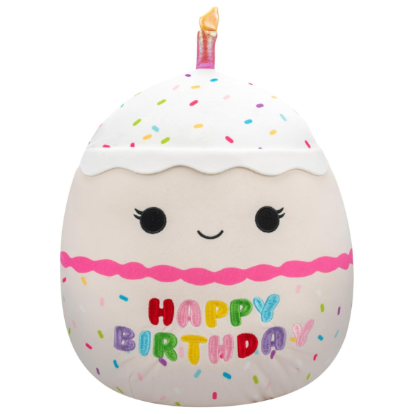 Squishmallows Original 14-Inch Lyla Vanilla Birthday Cake With Rainbow Sprinkles Embroidery Online
