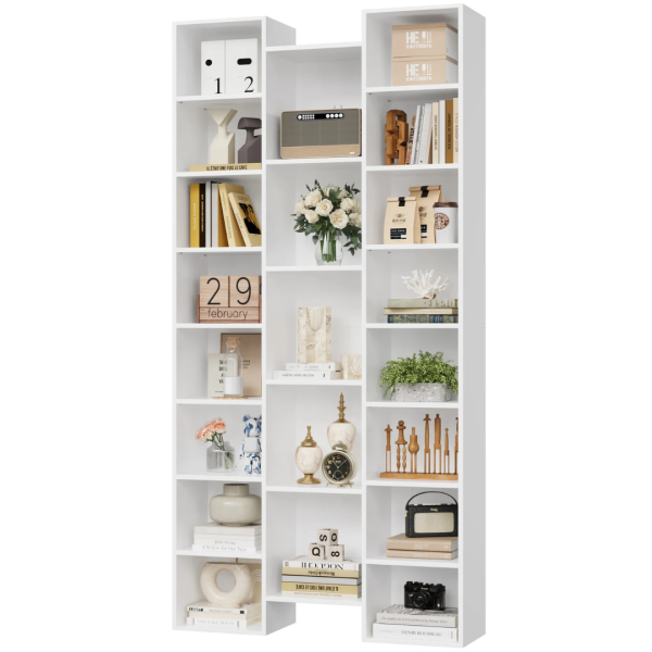 Homfa 21-Cube Wood Bookcase With Adjustable Shelves (3 Colors) Supply