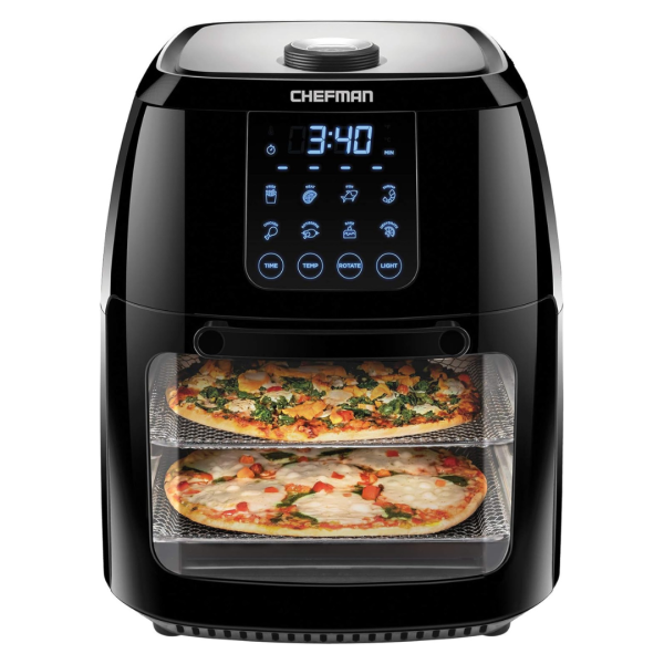 Chefman RJ38-6-RDO 6.3-Qt Digital Air Fryer Rotisserie Dehydrator Oven Fashion