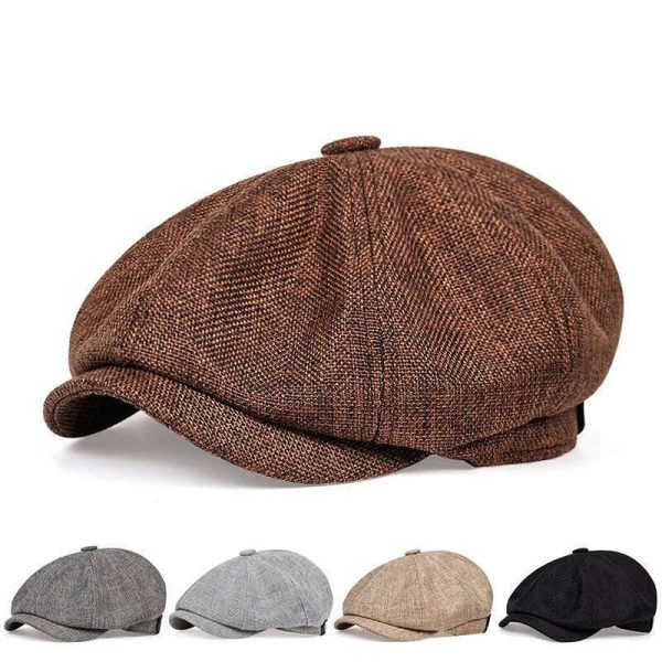New Men Casual Newsboy Hat Spring Summer thin retro beret Hat wild casual Hats unisex octagonal Cap Fashion Hip Hop Caps gorras Online Sale